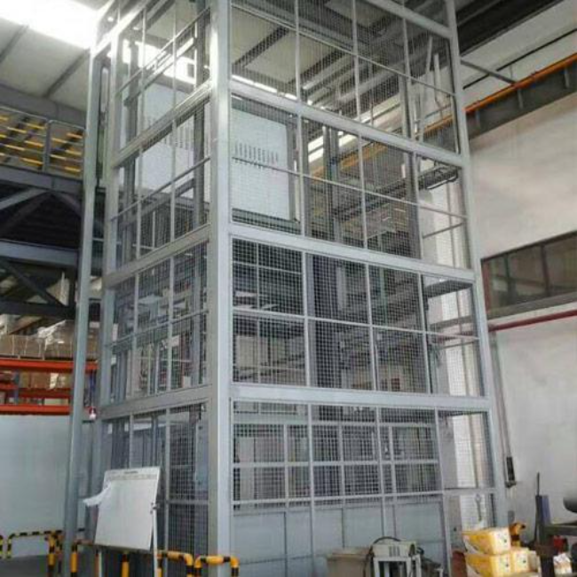 细水乡导轨式升降平台货梯